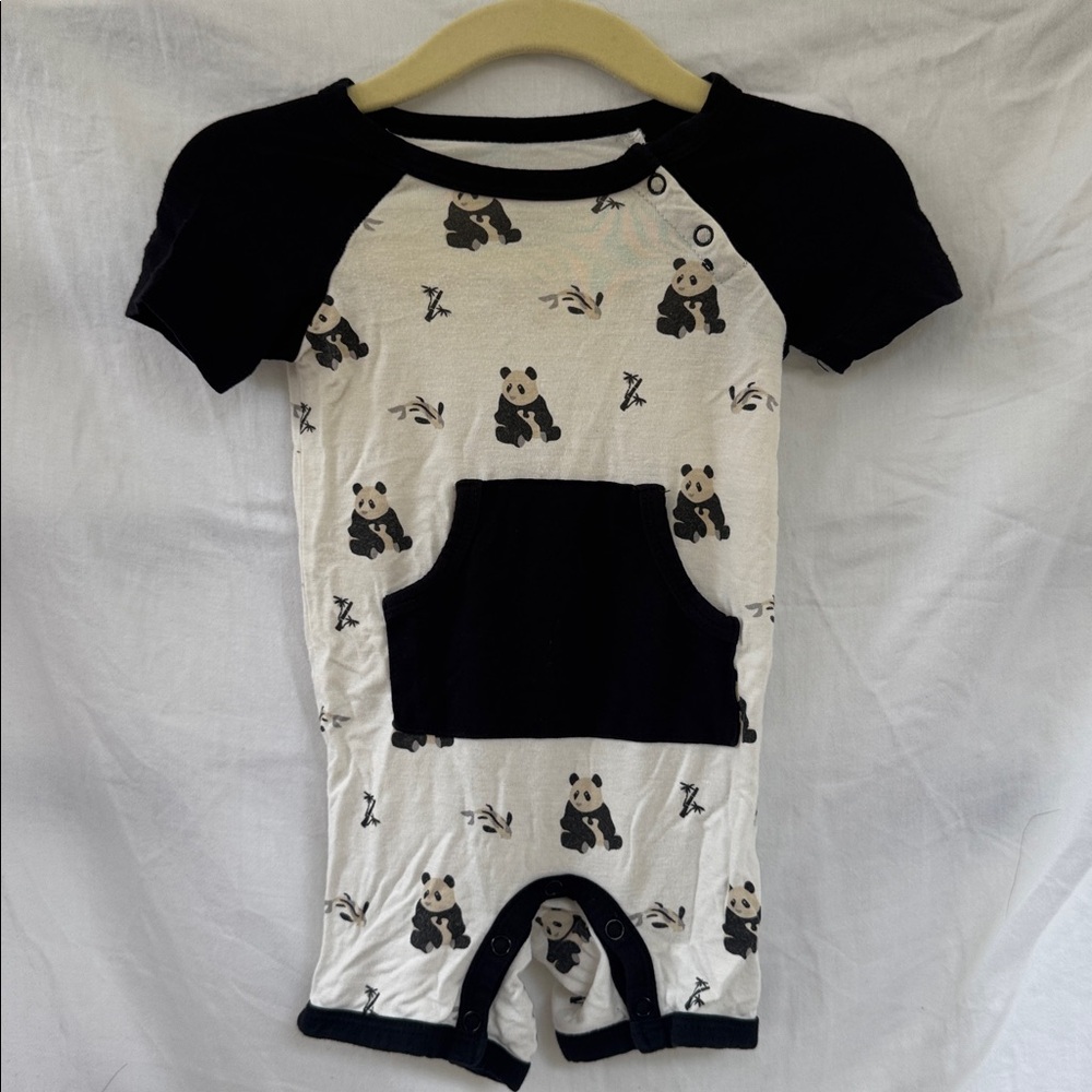 Kyte Baby Panda Shortall Romper Size 3-6 Months
